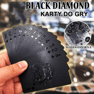 Karty do gry z czarnym diamentem