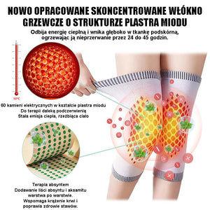 Samonagrzewające się wsparcie kolana Honeycomb Ionic Lymphatic Detox