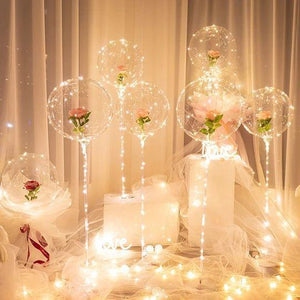 Bukiet róż z lampkami LED do balonów