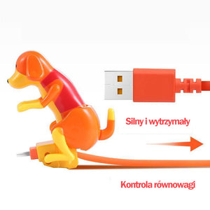 Zabawny kabel do szybkiego ładowania w kształcie psa